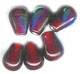 Half Rainbow Glass Beads - click here for large view